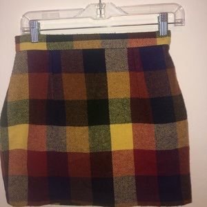 Plaid colorful skirt